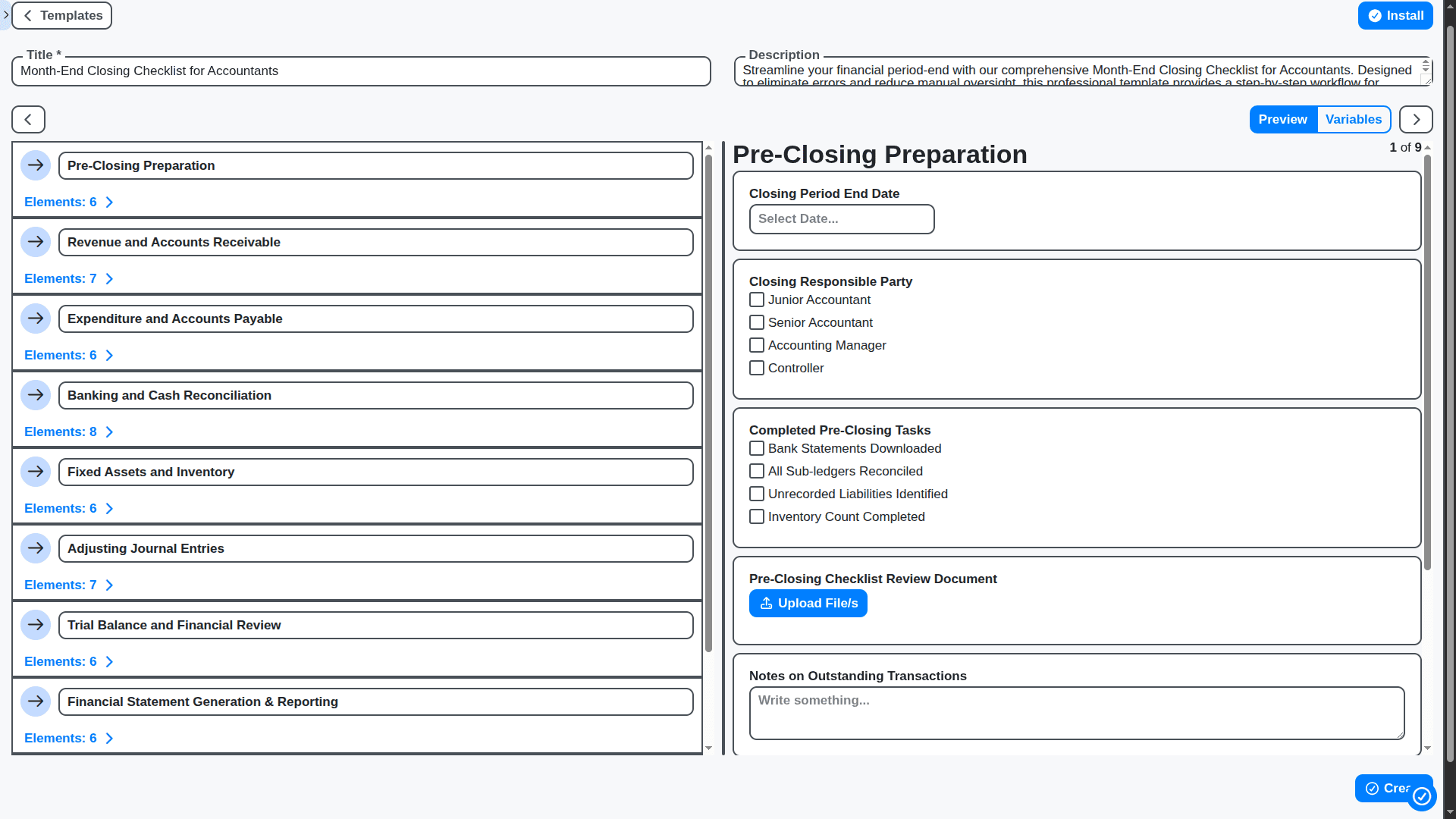 accounting management - month end closing checklist for accountants