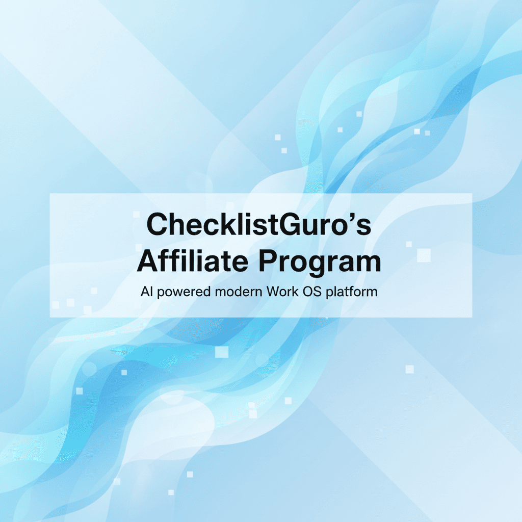 ChecklistGuro's affiliate program poster