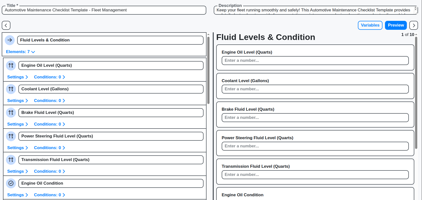 automotive maintenance checklist