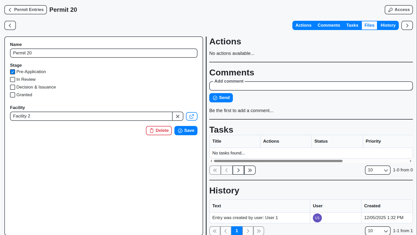 energy permit entry detail page screenshot