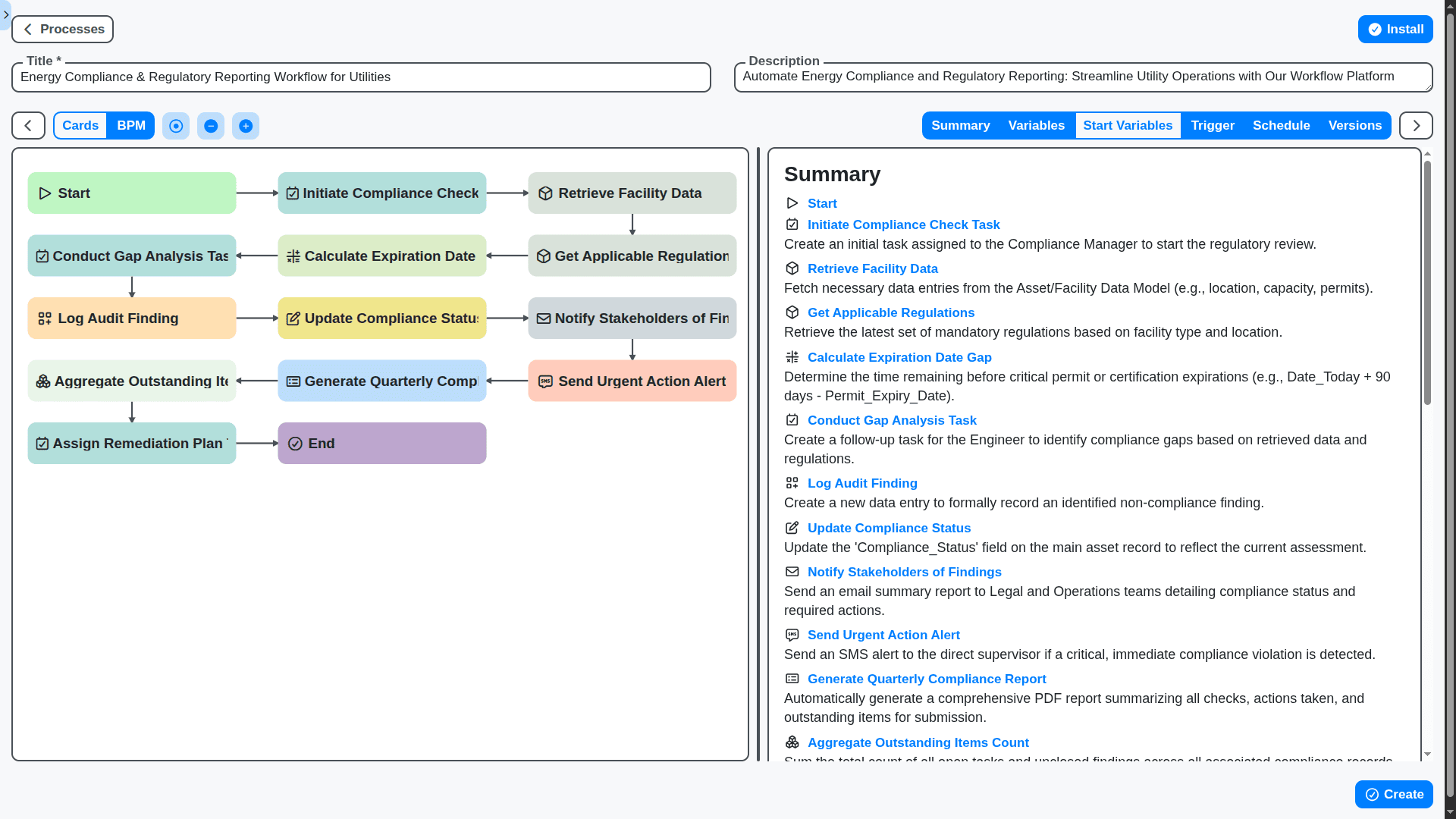 energy industry management - energy compliance and regulatory reporting workflow for utilities