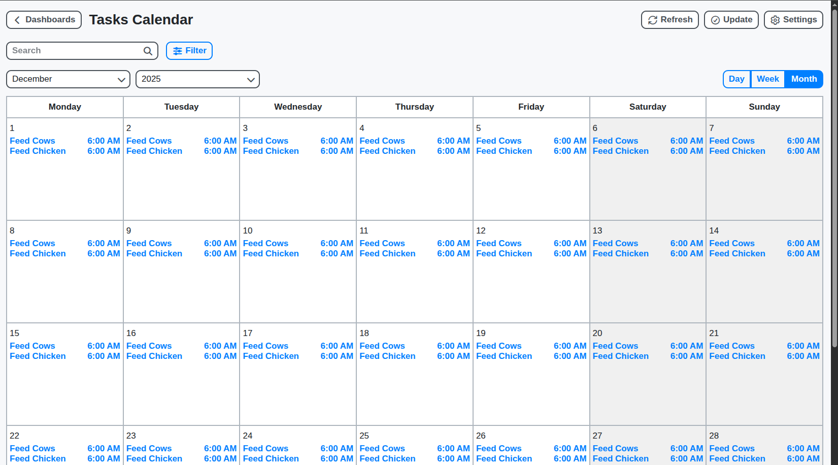 farm tasks calendar screenshot