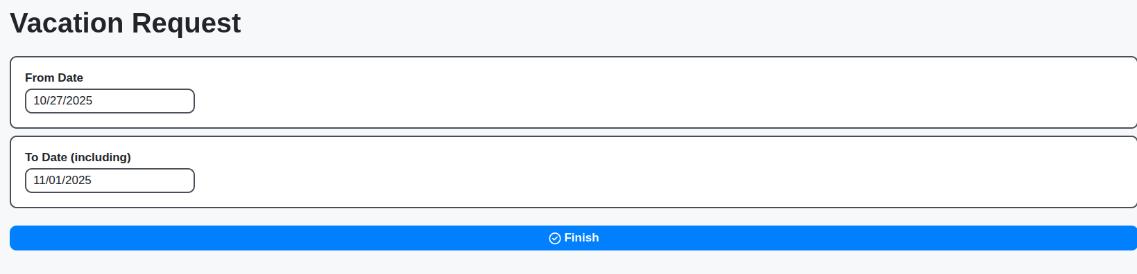 HRM - vacation request form
