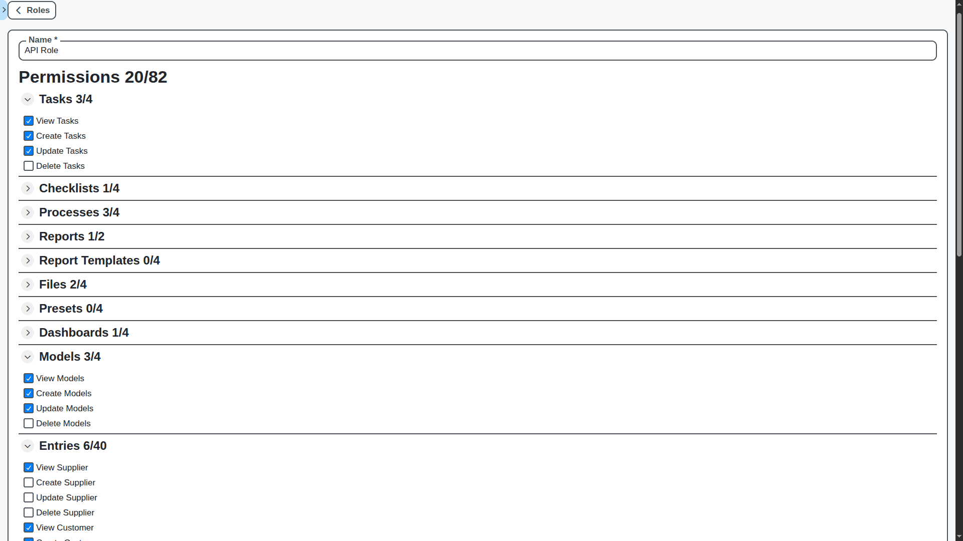 MRP - api role permissions view
