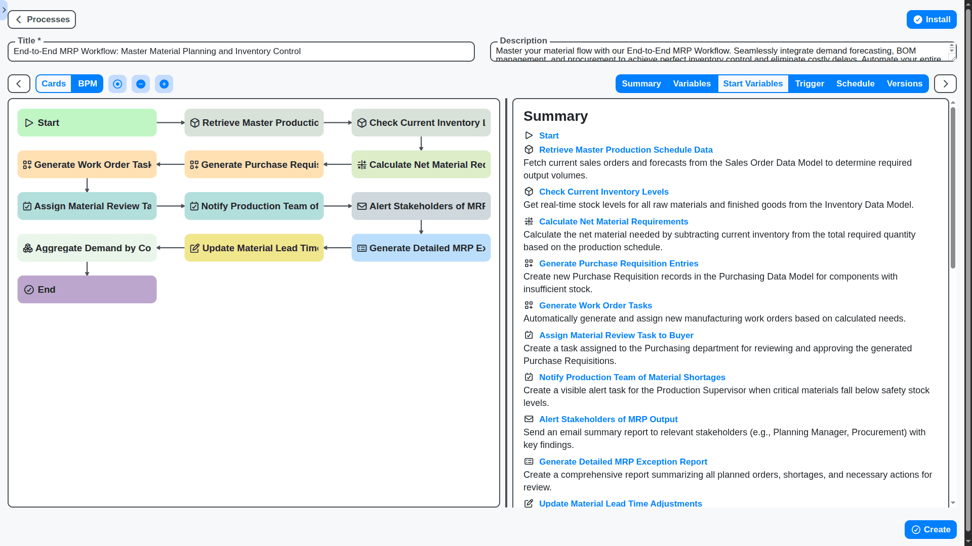 MRP - end to end mrp workflow procurement timing and quantity