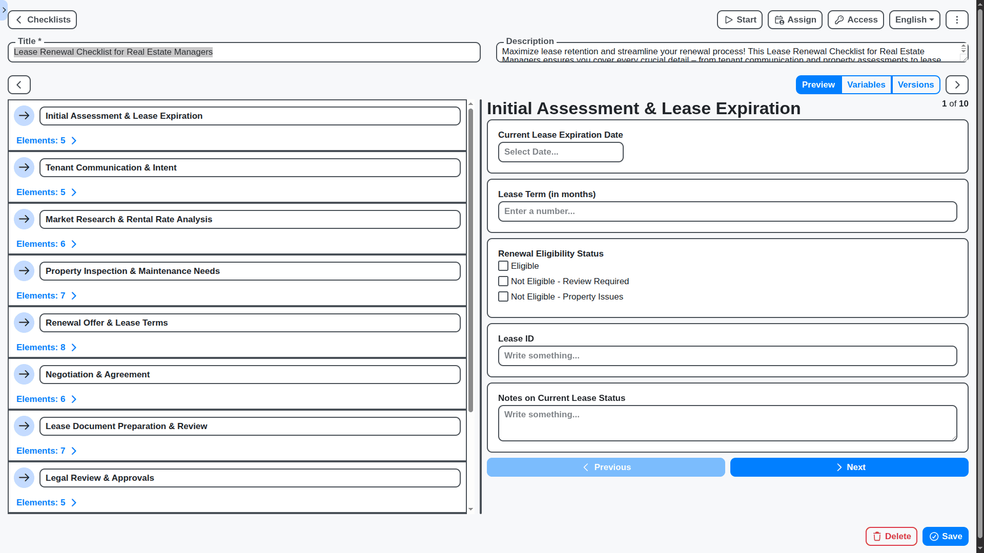 real estate management - lease renewal checklist for real estate managers