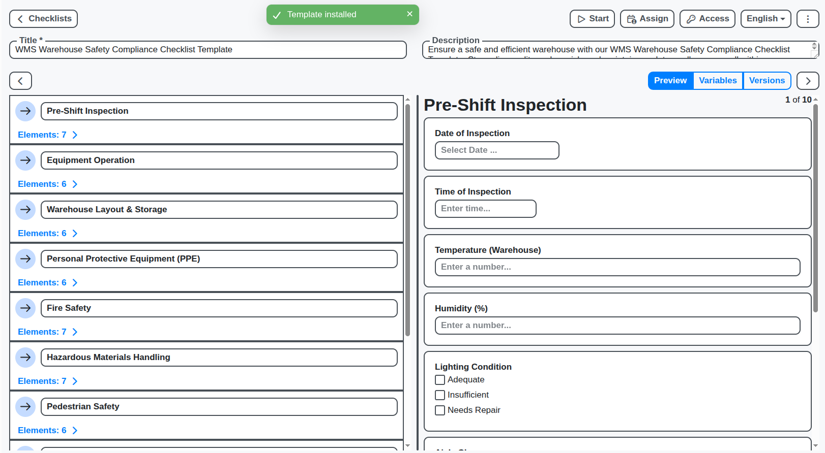 wms warehouse safety compliance checklist
